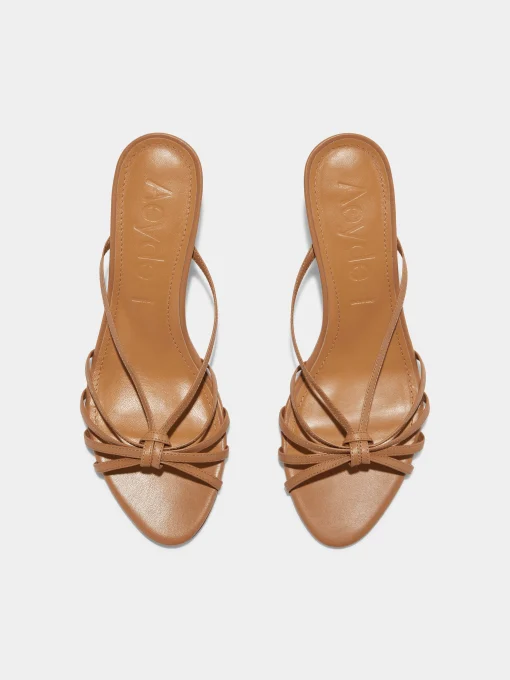 Hot Aeyde Abby Leather Mules Hazelnut Nappa