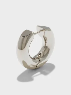 Sale Aeyde Alaya Medium Palladium-Plated Hoop Earrings Palladium Plated