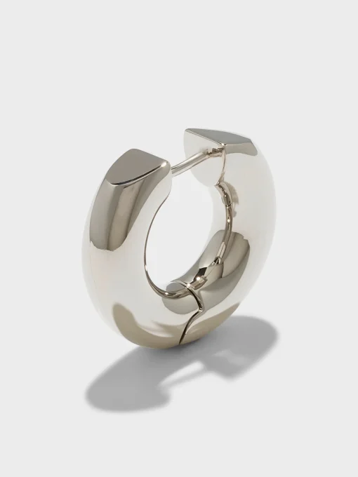 Sale Aeyde Alaya Medium Palladium-Plated Hoop Earrings Palladium Plated