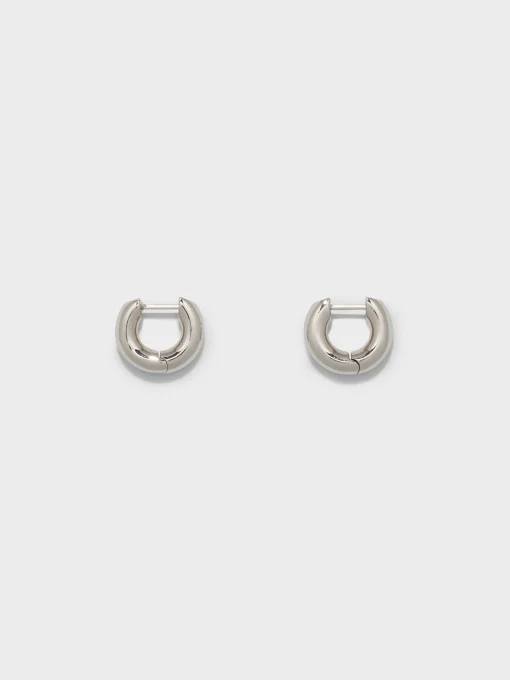 Sale Aeyde Alaya Small Palladium-Plated Hoop Earrings Palladium Plated
