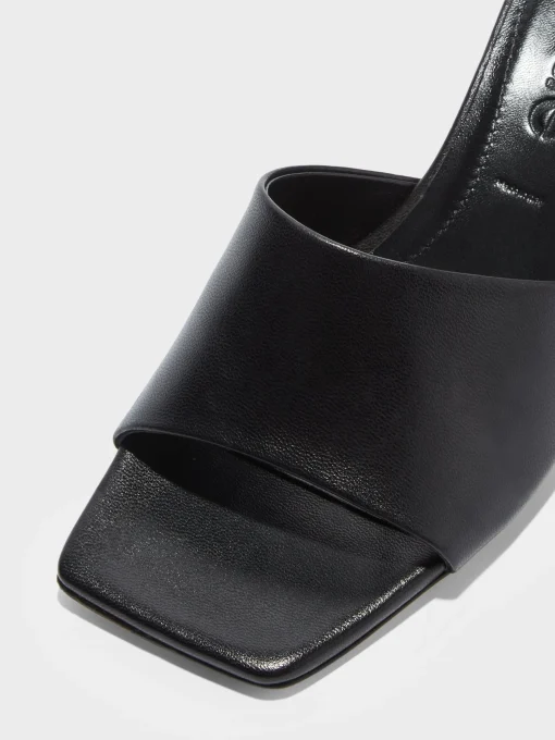 Fashion Aeyde Ale Leather Mules Black Nappa