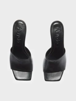 Fashion Aeyde Ale Leather Mules Black Nappa