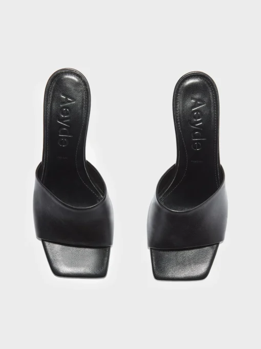Fashion Aeyde Ale Leather Mules Black Nappa