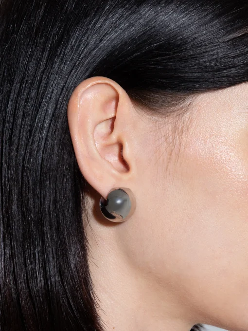 Online Aeyde Alice Medium Palladium-Plated Earrings Palladium Plated