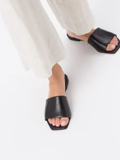 Best Aeyde Anna Leather Sandals Black Nappa