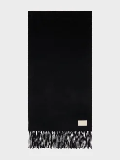 Online Aeyde Bela Cashmere Scarf Black Cashmere