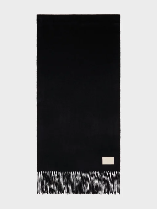 Online Aeyde Bela Cashmere Scarf Black Cashmere