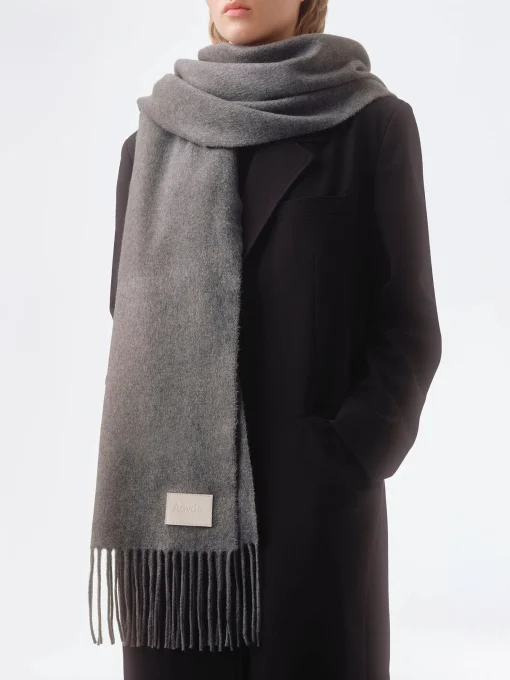 Online Aeyde Bela Cashmere Scarf Grey Cashmere