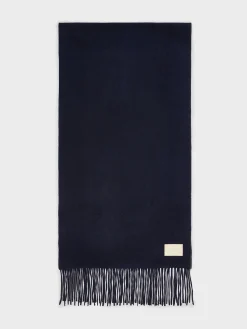 Fashion Aeyde Bela Cashmere Scarf Navy Cashmere