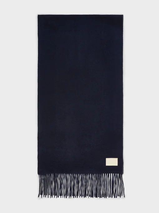 Fashion Aeyde Bela Cashmere Scarf Navy Cashmere
