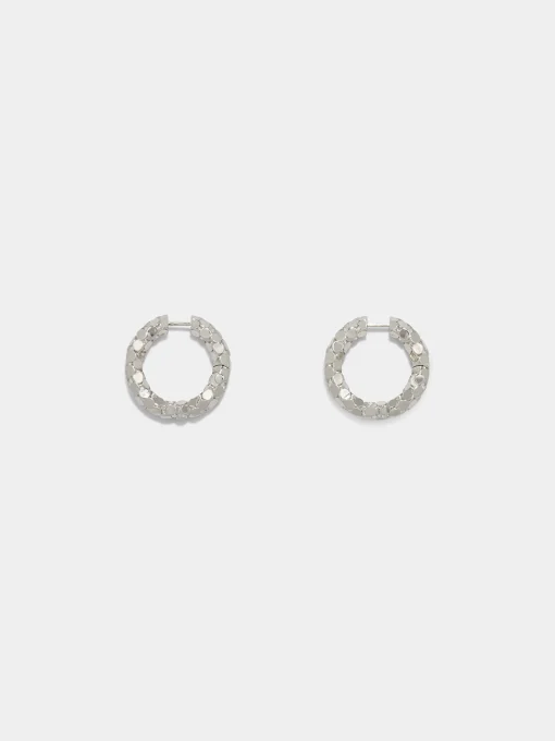 Fashion Aeyde Cruz Palladium-Plated Hoop Earrings Palladium Plated