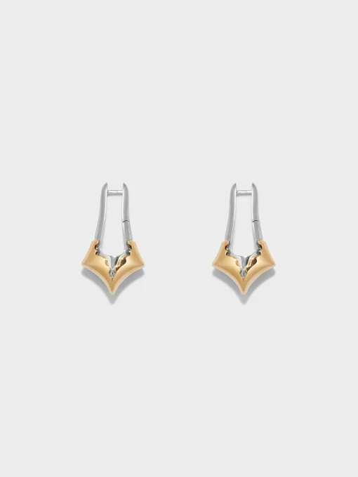 Best Aeyde Delilah Palladium and 18kt Gold-Plated Earrings Palladium/18kt Gold Plated Brass