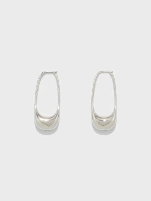 Sale Aeyde Eleanora Palladium-Plated Hoop Earrings Palladium Plated
