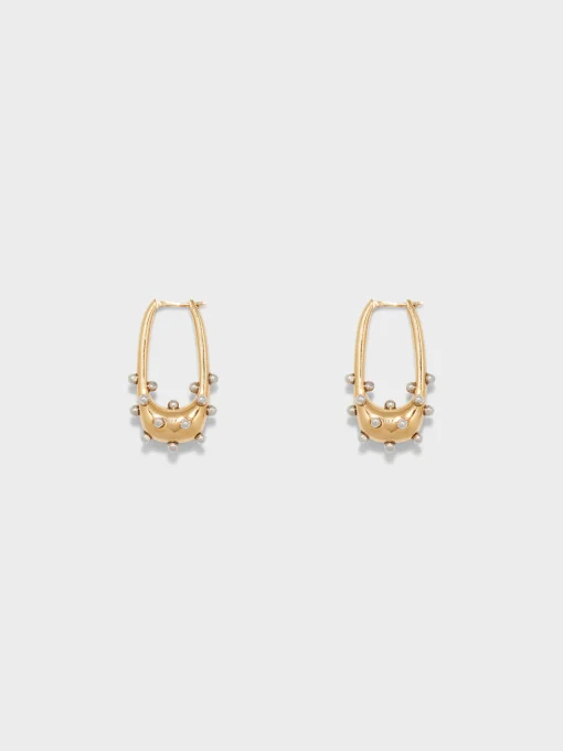 Outlet Aeyde Elias 18kt Gold and Palladium-Plated Hoop Earrings Gold/Palladium Plated Brass