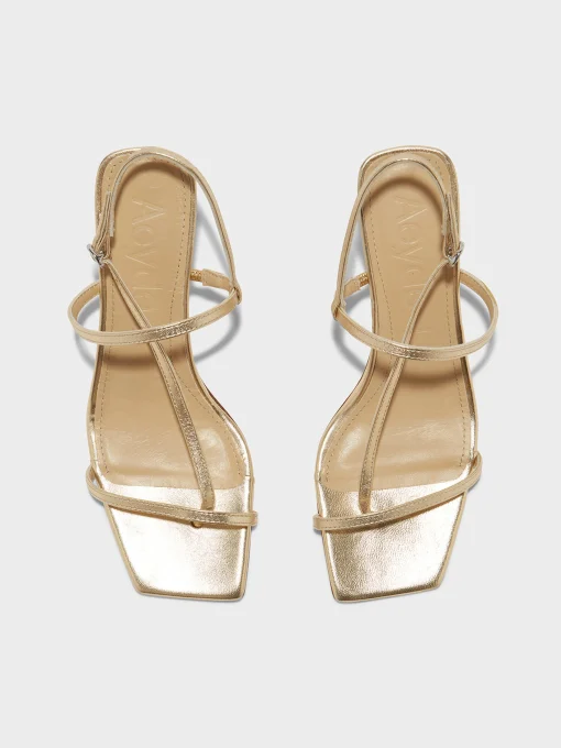 Hot Aeyde Elise Leather Toe-Post Sandals Gold Nappa