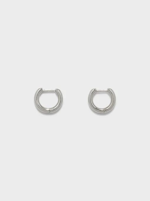 Hot Aeyde Elliot Palladium-Plated Hoop Earrings Palladium Plated