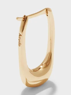 Outlet Aeyde Elton 18kt Gold-Plated Hoop Earrings Gold Plated Brass