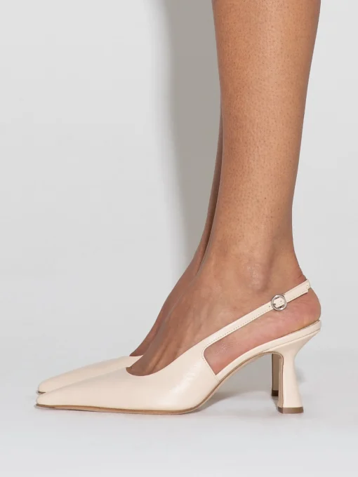 Best Aeyde Fernanda Leather Slingback Pumps Creamy Nappa