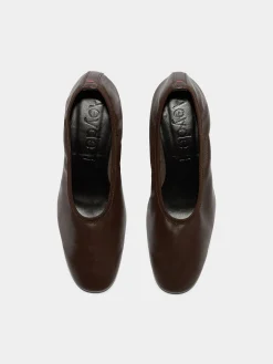 Online Aeyde Gemma Leather Ballet Pumps Moka Nappa