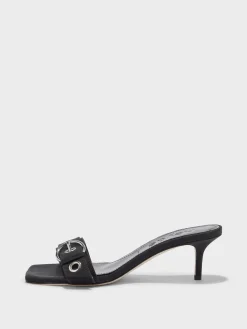 Online Aeyde Ilvy Eyelet Grosgrain Mules Grosgrain Black