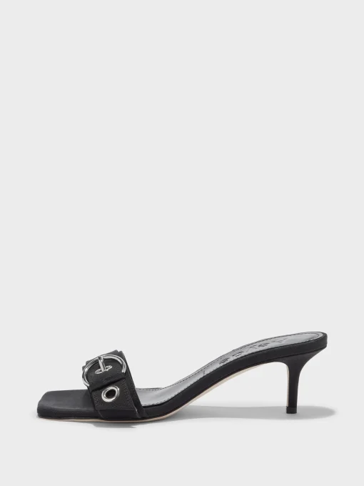 Online Aeyde Ilvy Eyelet Grosgrain Mules Grosgrain Black