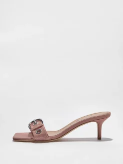 Sale Aeyde Ilvy Eyelet Grosgrain Mules Grosgrain Coral