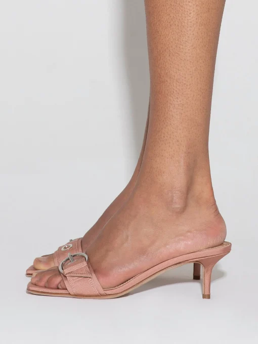 Sale Aeyde Ilvy Eyelet Grosgrain Mules Grosgrain Coral