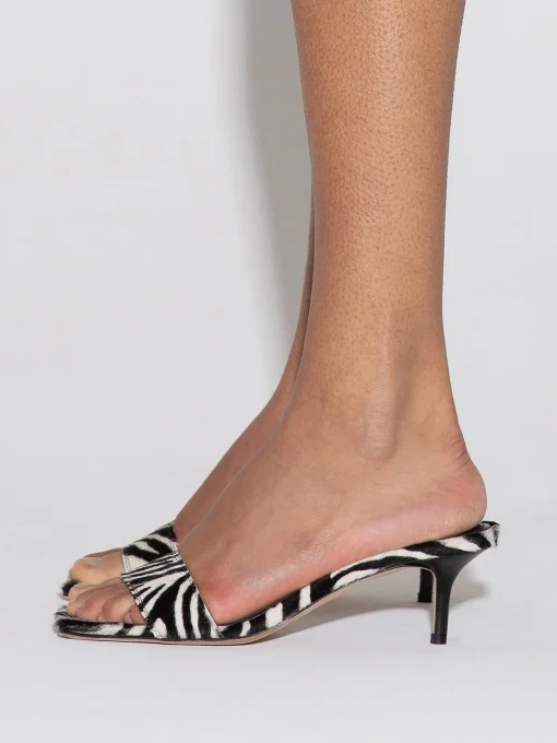 Discount Aeyde Ilvy Ponyhair Mules Creamy Ponyhair