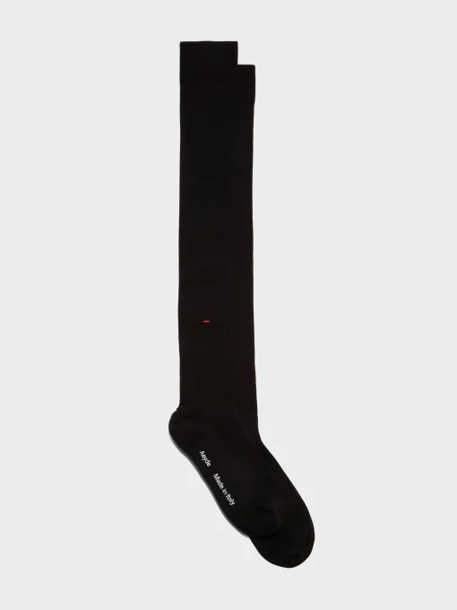 Hot Aeyde Jay Cotton Knee-High Socks Black Cotton
