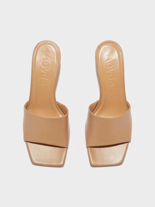 Best Aeyde Jeanie Leather Sandals Hazelnut Nappa