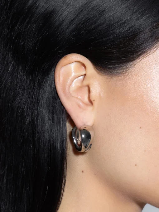 Online Aeyde Junior Medium Palladium-Plated Earrings Palladium Plated