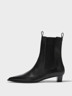 Sale Aeyde Kiki Leather Chelsea Boots Black Calf
