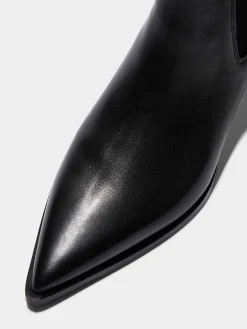 Sale Aeyde Kiki Leather Chelsea Boots Black Calf
