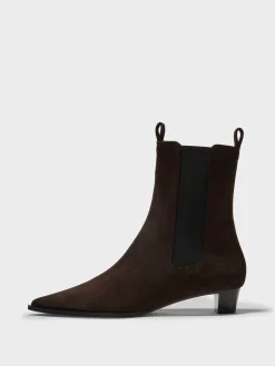 New Aeyde Kiki Suede Chelsea Boots Moka Suede