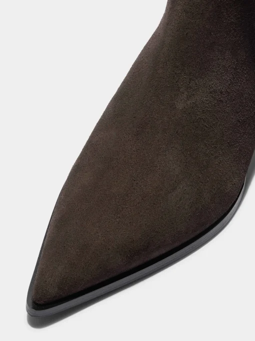 New Aeyde Kiki Suede Chelsea Boots Moka Suede
