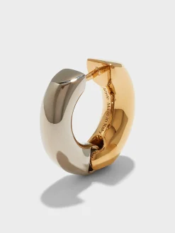 New Aeyde Laurie Medium 18kt Gold and Palladium-Plated Hoop Earrings 18k Gold Plated/Palladium Plated