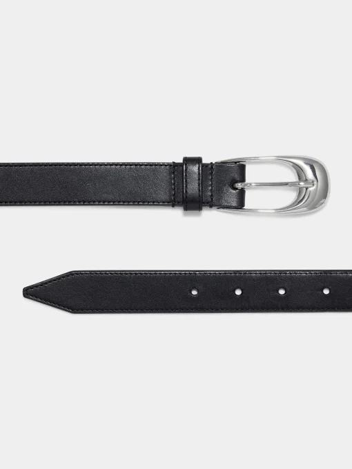 Hot Aeyde Leona Leather Belt Black/Silver