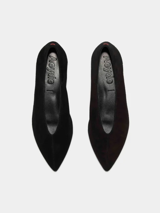 Best Aeyde Moa Suede Ballet Flats Black Suede