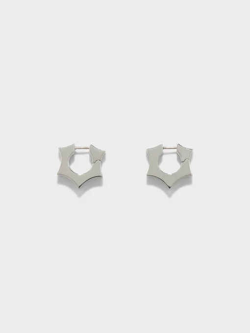 Sale Aeyde Parker Palladium-Plated Hoop Earrings Palladium Plated