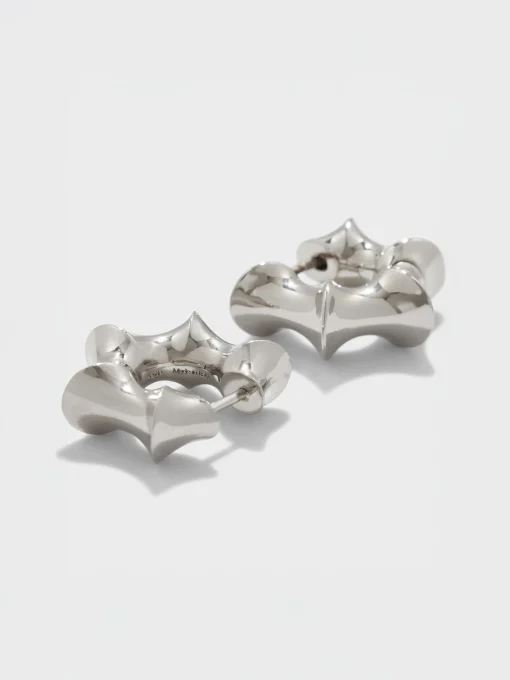 Fashion Aeyde Phoenix Palladium-Plated Hoop Earrings Palladium Plated