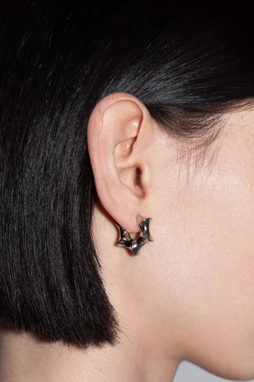 Fashion Aeyde Phoenix Palladium-Plated Hoop Earrings Palladium Plated