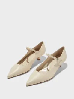 Discount Aeyde Polina Leather Mary-Janes Creamy Nappa