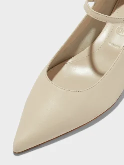 Discount Aeyde Polina Leather Mary-Janes Creamy Nappa