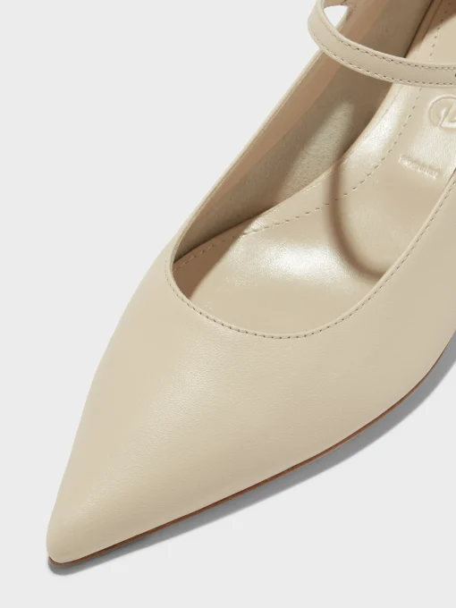 Discount Aeyde Polina Leather Mary-Janes Creamy Nappa