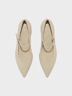 Discount Aeyde Polina Leather Mary-Janes Creamy Nappa