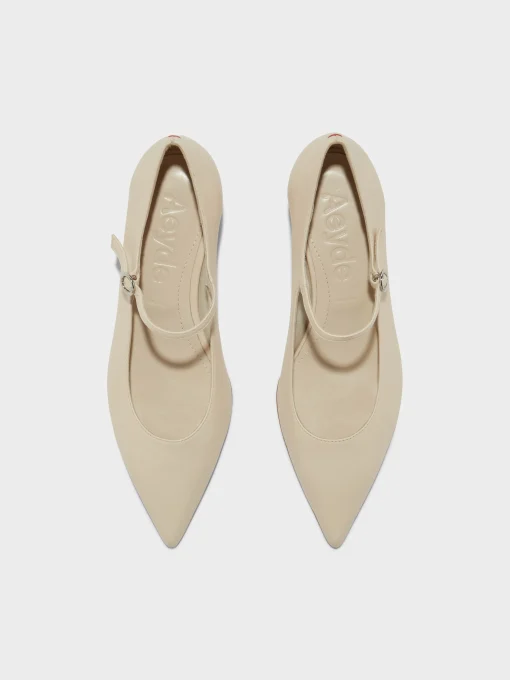 Discount Aeyde Polina Leather Mary-Janes Creamy Nappa