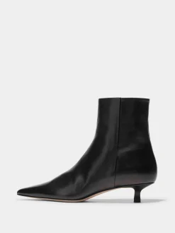 New Aeyde Sofie Leather Ankle Boots Black Nappa