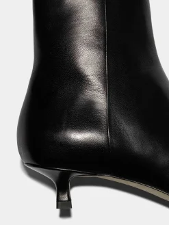 New Aeyde Sofie Leather Ankle Boots Black Nappa
