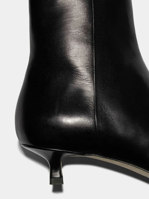New Aeyde Sofie Leather Ankle Boots Black Nappa