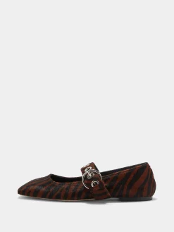 Fashion Aeyde Uma Eyelet Ponyhair Mary-Janes Moka Ponyhair